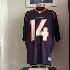 Reebok Navy and Orange Men's NFL Jersey